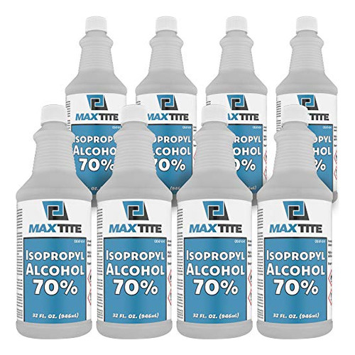 Isopropyl Alcohol 70% (2 Gallons (32oz, 8 Pack))