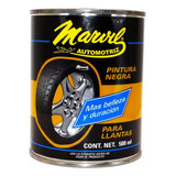 Marvil Pintura Negra Para Llantas  500ml