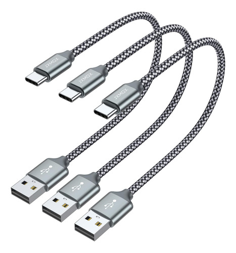 Cable Usb C Corto Jxmox (paquete De 3 Pies), Rápido De Usb-a