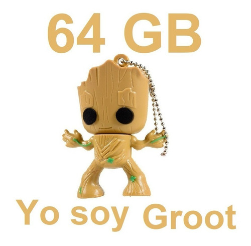 Memoria Usb 64gb Metálico Marvel Avengers Baby Yo Soy Groot 