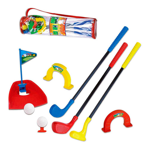 Conjunto Jogo Mini Golfe C/ Sacola Para Transporte Braskit