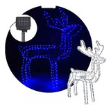 Reno Navideño Luz Led Solar Decorativo 95cm Navidad