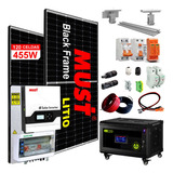 Kit Solar Completo Sharp  4500watt Dia Bateria Litio I8l