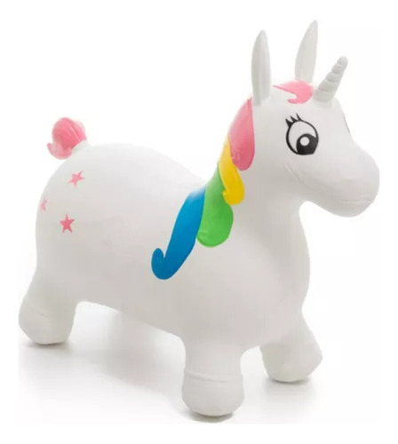 Saltarín Inflable De Goma Unicornios Love - Art. 5911 Color Blanco