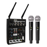 Mezclador De Audio Bluetooth + 2 Micrófonos G-mark Studio4 P