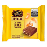 Chocolate Arcor Special Castanha De Caju E Amendoim 60g