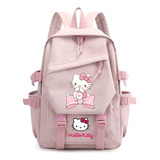 Mochila Tipo Escolar Con Estampado Coreano De Hello Kitty Ca