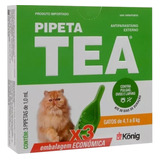 Antipulgas Tea Gatos Pipeta X 3 Unid 4,1 Até 8kg 1ml Konig