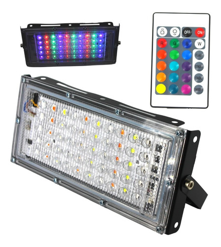 Reflector Lupa Super Led Rgb 30w Multicolor Con Control 