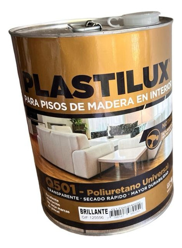 Laca Poliuretanica Pisos Q501 Satinado Plastilux X 4 Lt