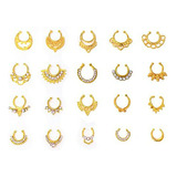 20 Piezas De Falso Septum Clicker Anillo De Nariz Con Diaman