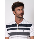 Camisa Polo Aleatory Listrada Prodigy Branca