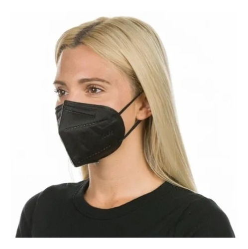 Kit 20 Máscaras Kn95 Preta 5 Camadas Proteção Com Clip Nasal
