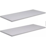 Kit 2 Prateleira 90x30cm Mdf Branco Suporte Grátis 90302