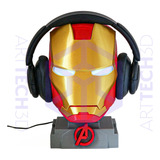 Suporte De Headset - Homem De Ferro Com Led