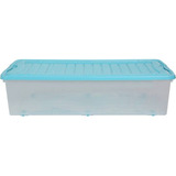 Caja Organizadora Bajo Cama Con Ruedas 40x20x81 Cm 48lt 