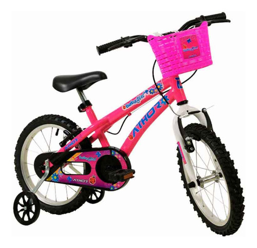 Bicicleta Infantil Aro 16 Com Rodinha Menina Baby Girl Athor
