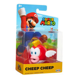 Super Mario - Boneco 2.5 Polegadas Colecionável- Cheep Cheep