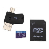 Cartão De Memória Multilaser Ultra Speed-i 16gb Mc150 Preto