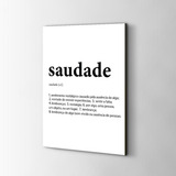 Placa Decorativa Dicionário Saudade - 20x30 Cm