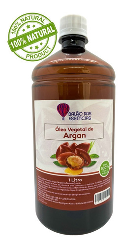 Óleo Vegetal De Argan 100% Puro - 1 Litro