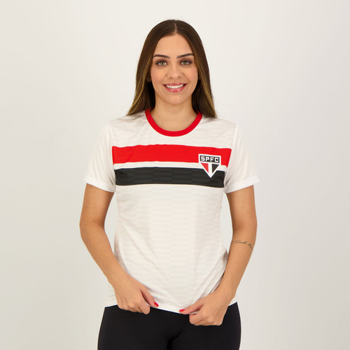 Camisa São Paulo Realistic Feminina Branca