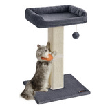 Rascador Para Gatos Pedestal Elevado  70cm Gris Oscuro