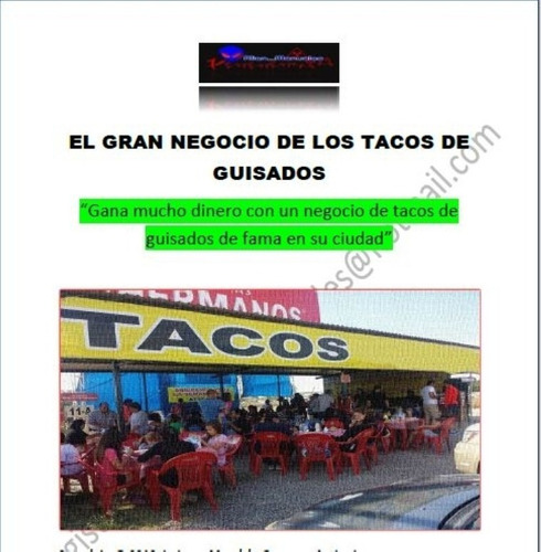 Negocio Tacos De Guisados Franquicia Dinero Incluye Recetas