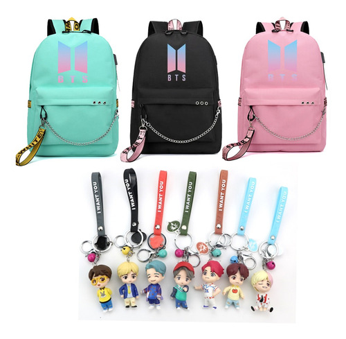 Bts Cadena Mochila Hebilla Llavero