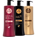 Haskell Kit 3 Shampoos Quina Rosa Cavalo Forte E Mandioca 1l