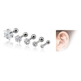 Piercing Tragus Helix Flat Cartilagem Mini Estrela 3 4 5 Mm