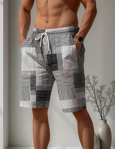 Short Deportivo Casual Para Hombre Con Bolsillos