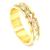 Alianza Anillo Oro 18 K Facetada 5 Grs Casamiento Compromiso