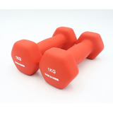 Mancuerna Pesa Neopreno 1 Kg Gym Entrenamiento Kit 2 Piezas 