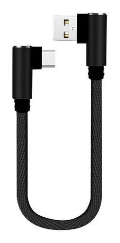 Cable Corto Usb A Tipo-c 90º L 25cm Carga Rapida Y Datos Qc