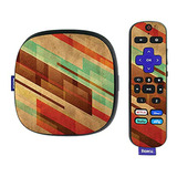 Pegatina Mightyskins Para Roku Ultra Hdr 4k Abstract Wood