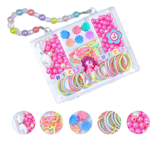 Kit Para Hacer Pulseras Niña De Bricolaje Cuentas De Bolitas