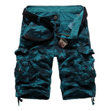 Bermudas Para Hombre, Casual, Camuflaje Tipo Cargo Para Play