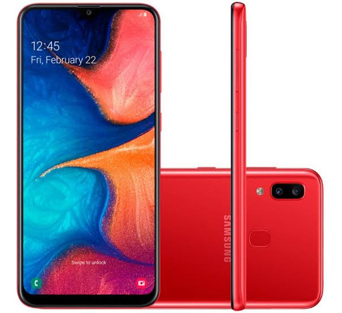 Smartphone Samsung Galaxy A20 Vermelho 32gb 2ram Dual Chip 