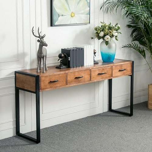 Mesa De Consola De Madera Con Cajón, Estilo Moderno, Ideal P