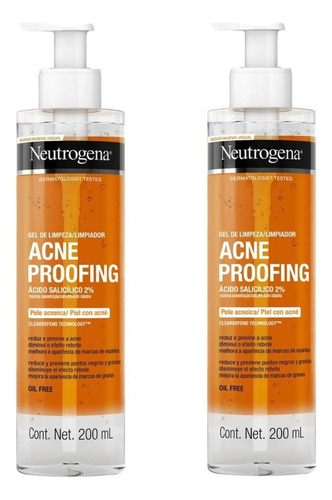 Kit 2 Sabonete Liquido Facial Acne Proofing Neutrogena