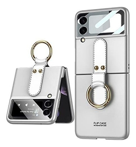 Funda Para Samsung Galaxy Z Flip 3 5g Con Cubrelente Silver