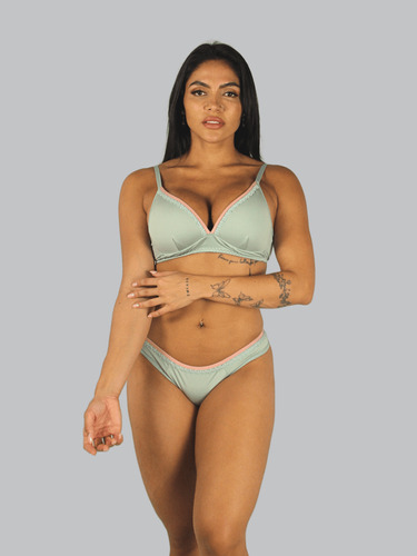 Conjunto Básico Com Bojo Soft Verônica Lingerie