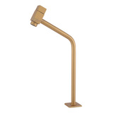  Só Acabamentos Torneira Dourado Gold Torneira Para Banheiro De Lavatório Lavabo Link Cuba Sobrepor Luxo Alta Metal 1062 Dourada Dourado Gold Matte Fosco 37cm Cabeça Quadrada Square Lux