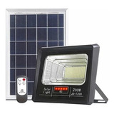 Qp Foco Solar 200 W Color Negro