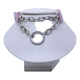 Collar Choker Hoo Ring Argolla Colgando Kawaii Gotico Rosa