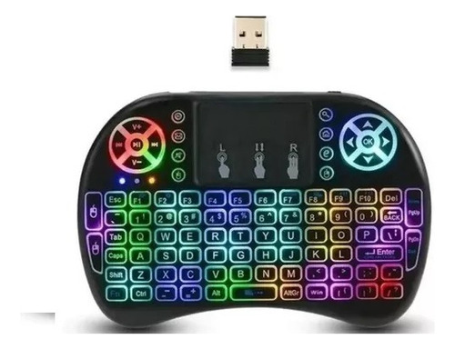 Mini Teclado Con Luz Inalámbrico Touchpad Smart Tv Pc Xbox 