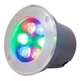 Empotrado Led 6w Spot De Piso Rgb Colores Exterior C/control