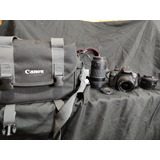 Camera Digital Canon Rebel T6 + Lente 75 300mm + Lente 50mm