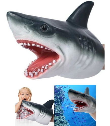 Luvas De Marionetes De Mão De Tubarão Brinquedo De Simulação